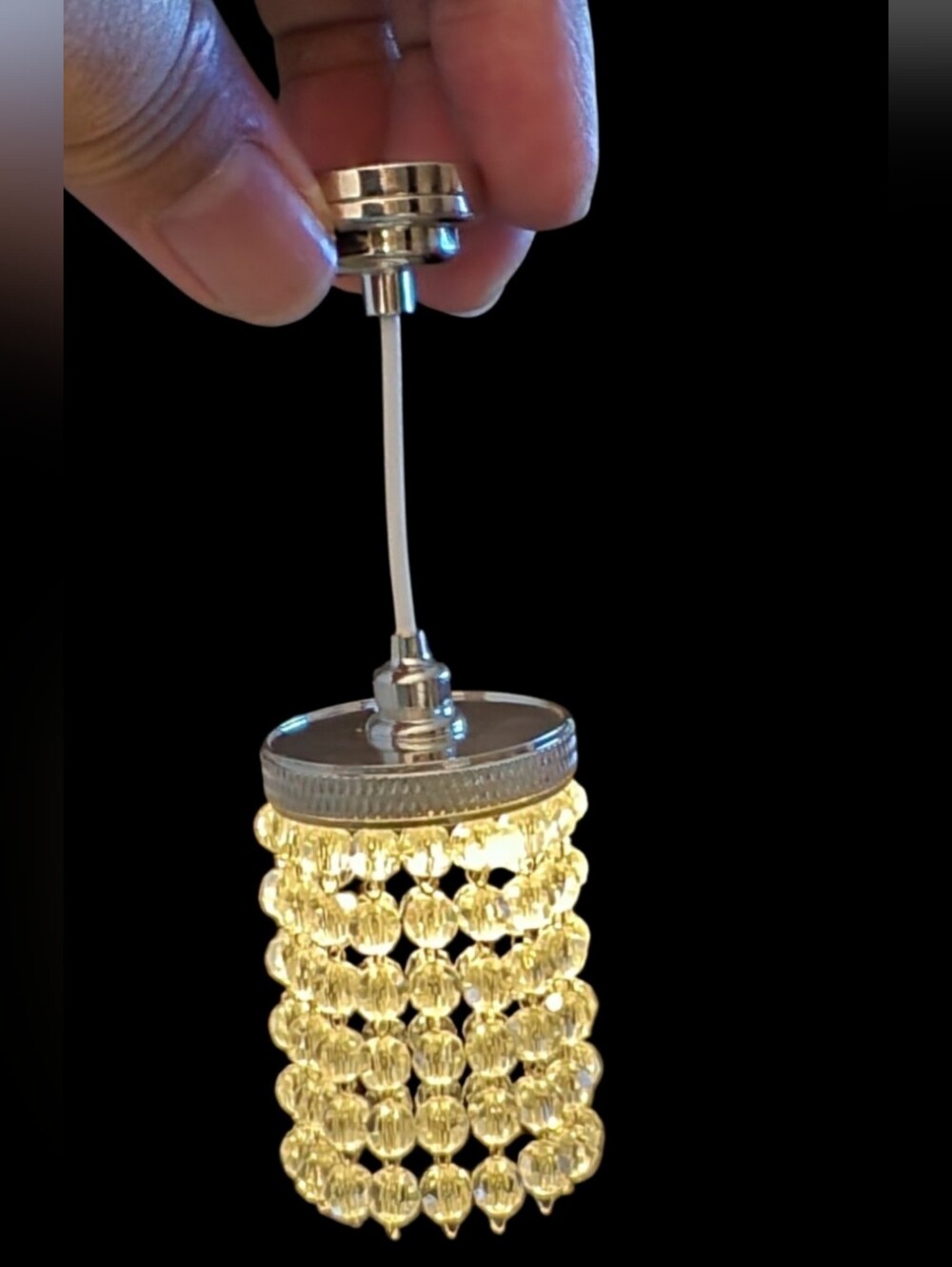 Crystals Chandelier Lighting Dollhouse Maniature